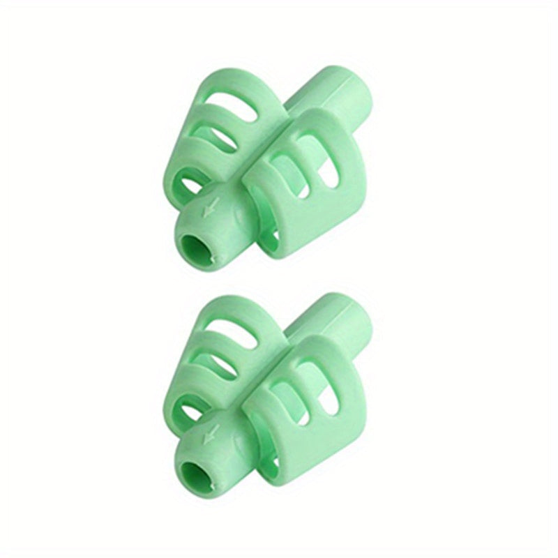 Herramienta de escritura de silicona de dos dedos para niños, color mezclado, ayuda para estudiar, regalo de Ramadán