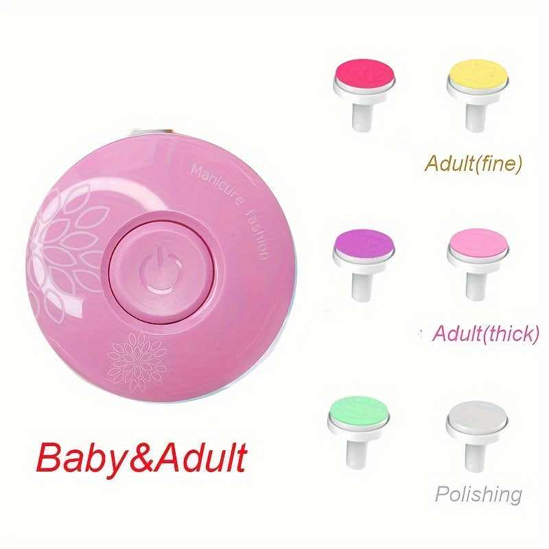 Baby Nail Trimmer Kit for Newborns and Toddlers Electric Manicure File with Clippers