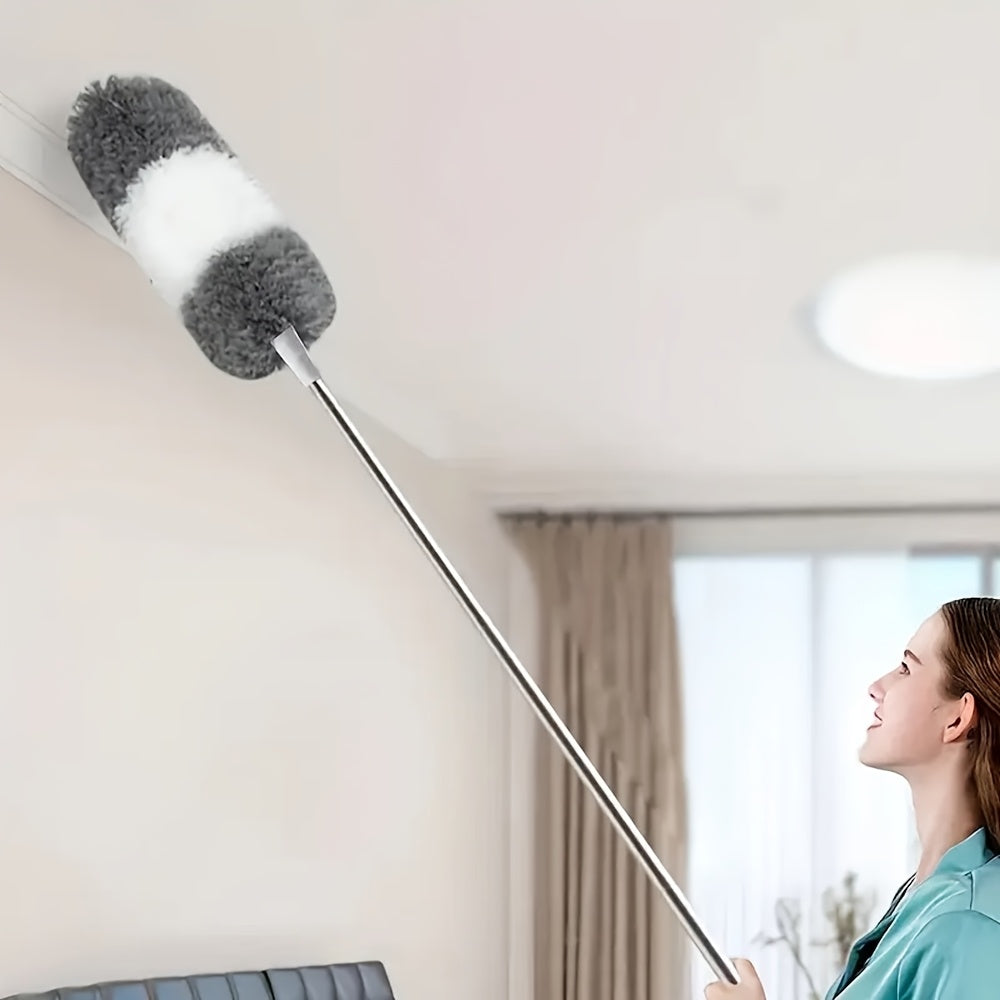 Mikrofiber mop bilan teleskopik changni tozalash qopqog'i, shift, mebel, avtomobil uchun