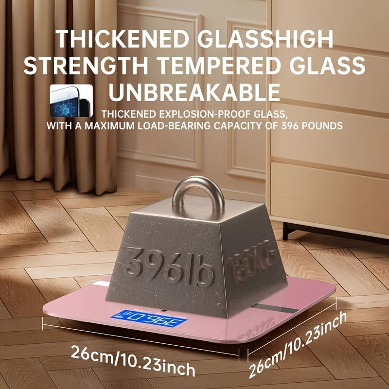 Yorug' LED displey bilan keng platformali raqamli hammom shkafi, aniq vazn o'lchash uchun 176.9KG gacha.