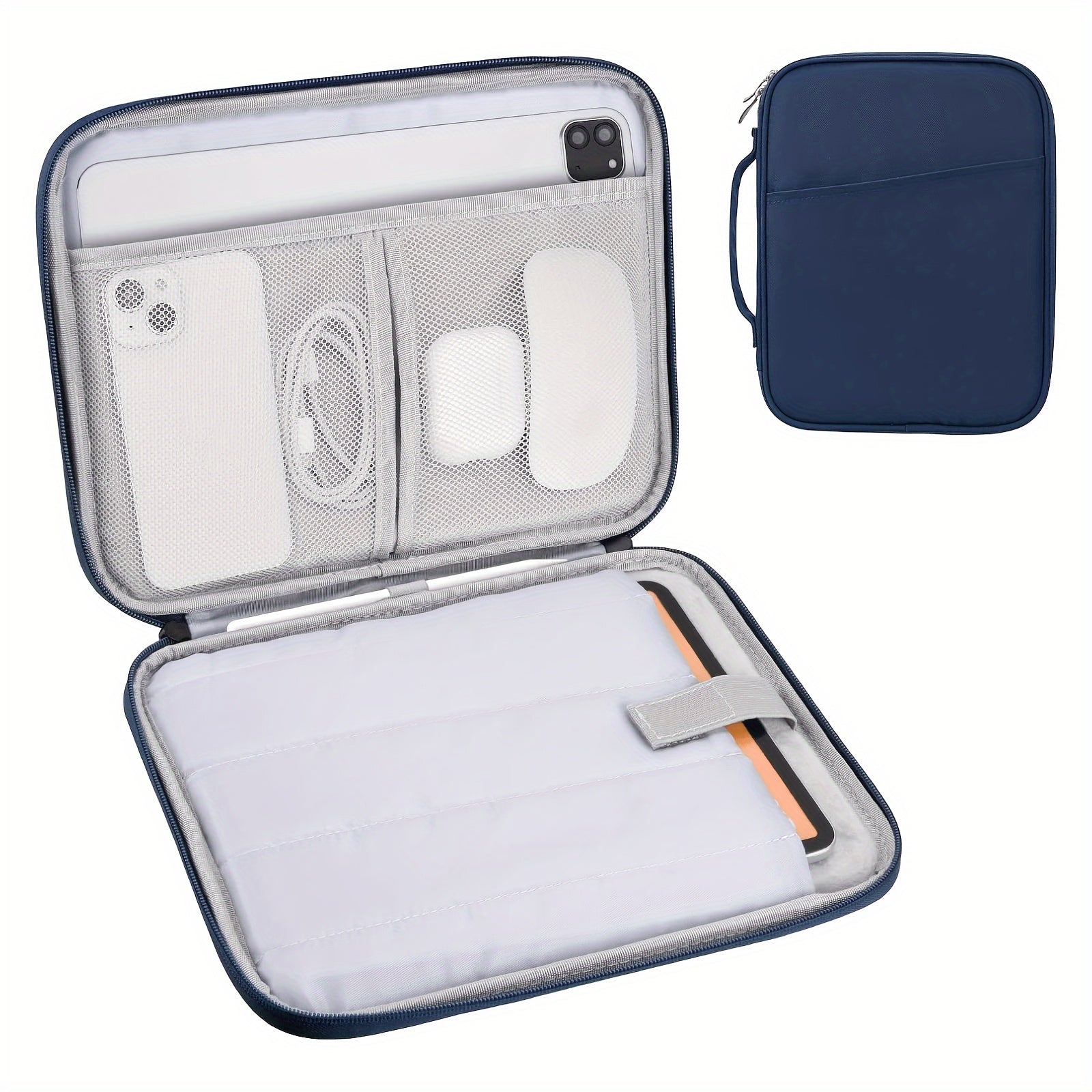 Waterproof Tablet Sleeve Case with Handle and Front Pocket Durable Polyester Compatible with iPad Kindle Samsung Galaxy Android Tablets