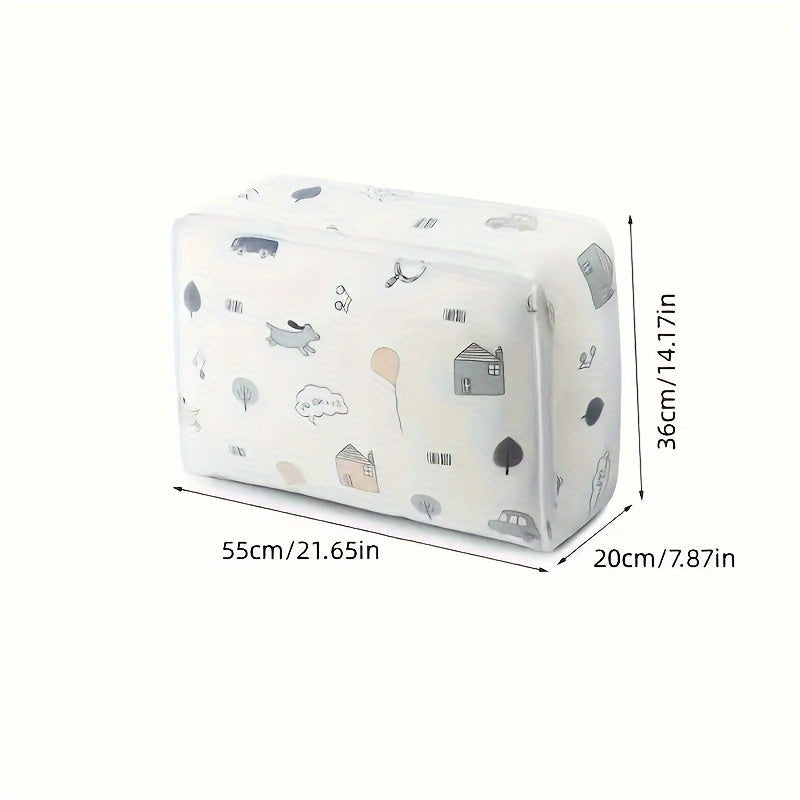 Waterproof Under-Bed Storage Bin Foldable Rectangle Trunk Organizer for Clothes and Blankets