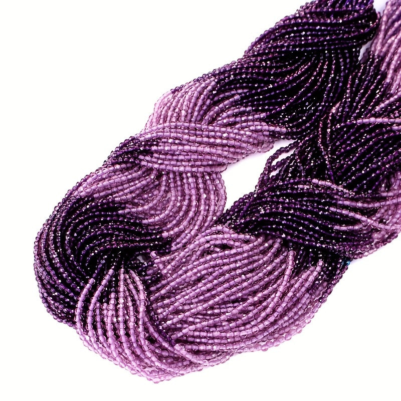 950 Pieces 2mm Faceted Glass Beads Gradient Colors for Jewelry Making and DIY Crafts