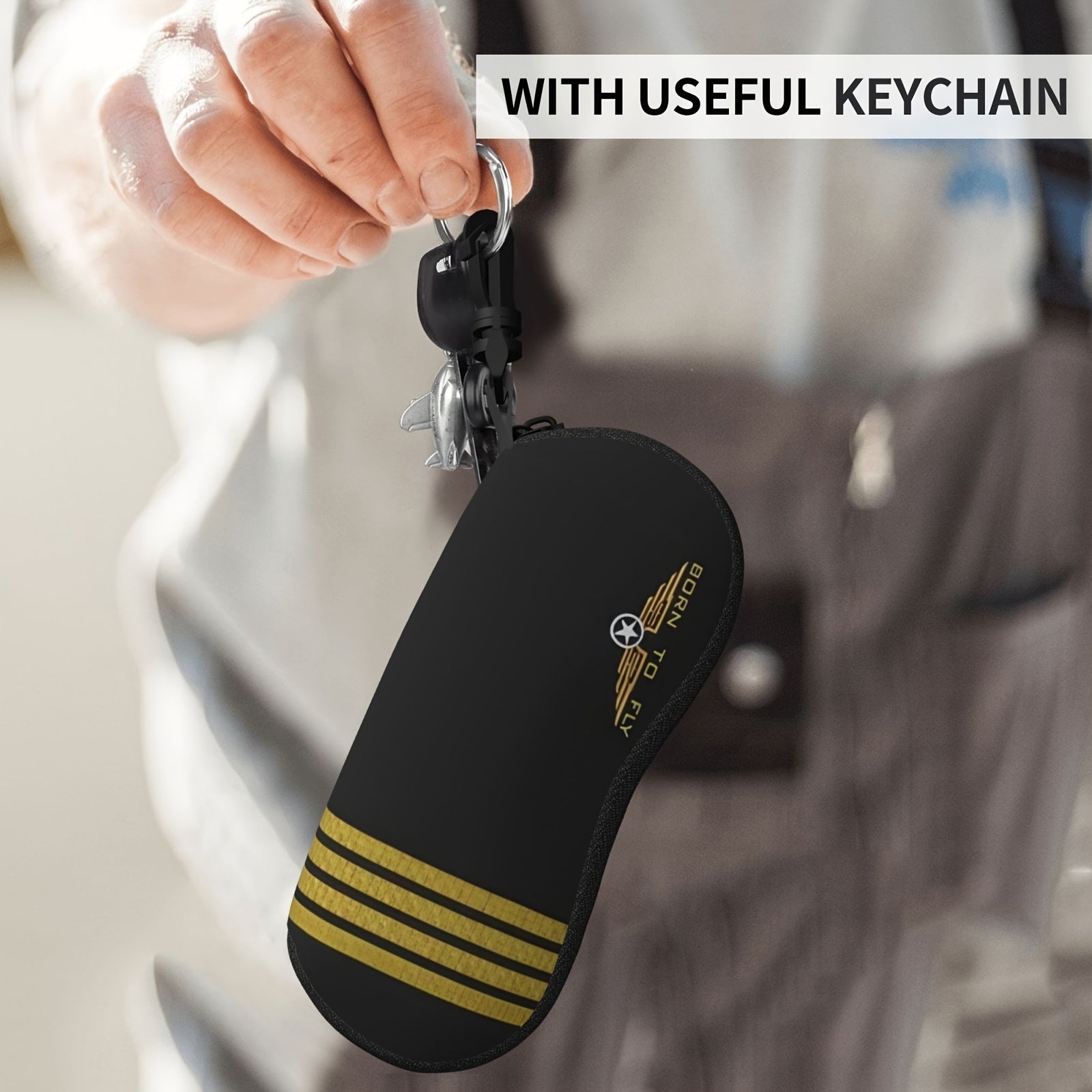 Unisex Durable Lightweight Glasses Case with Zipper Closure