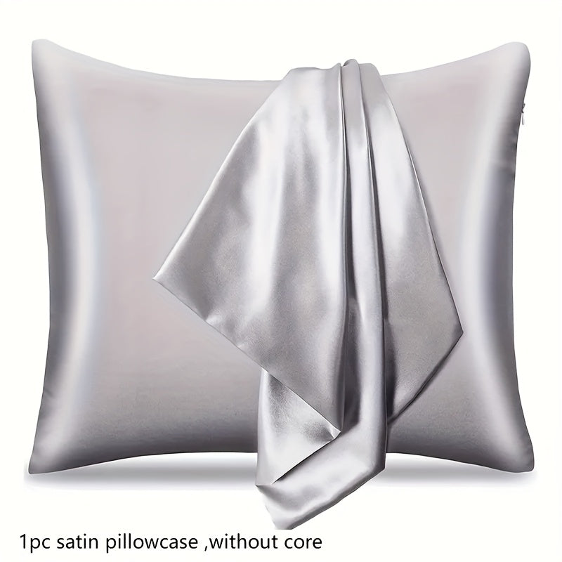Satin Pillowcase with Hidden Zipper Breathable Silky Smooth for Bedroom Decor