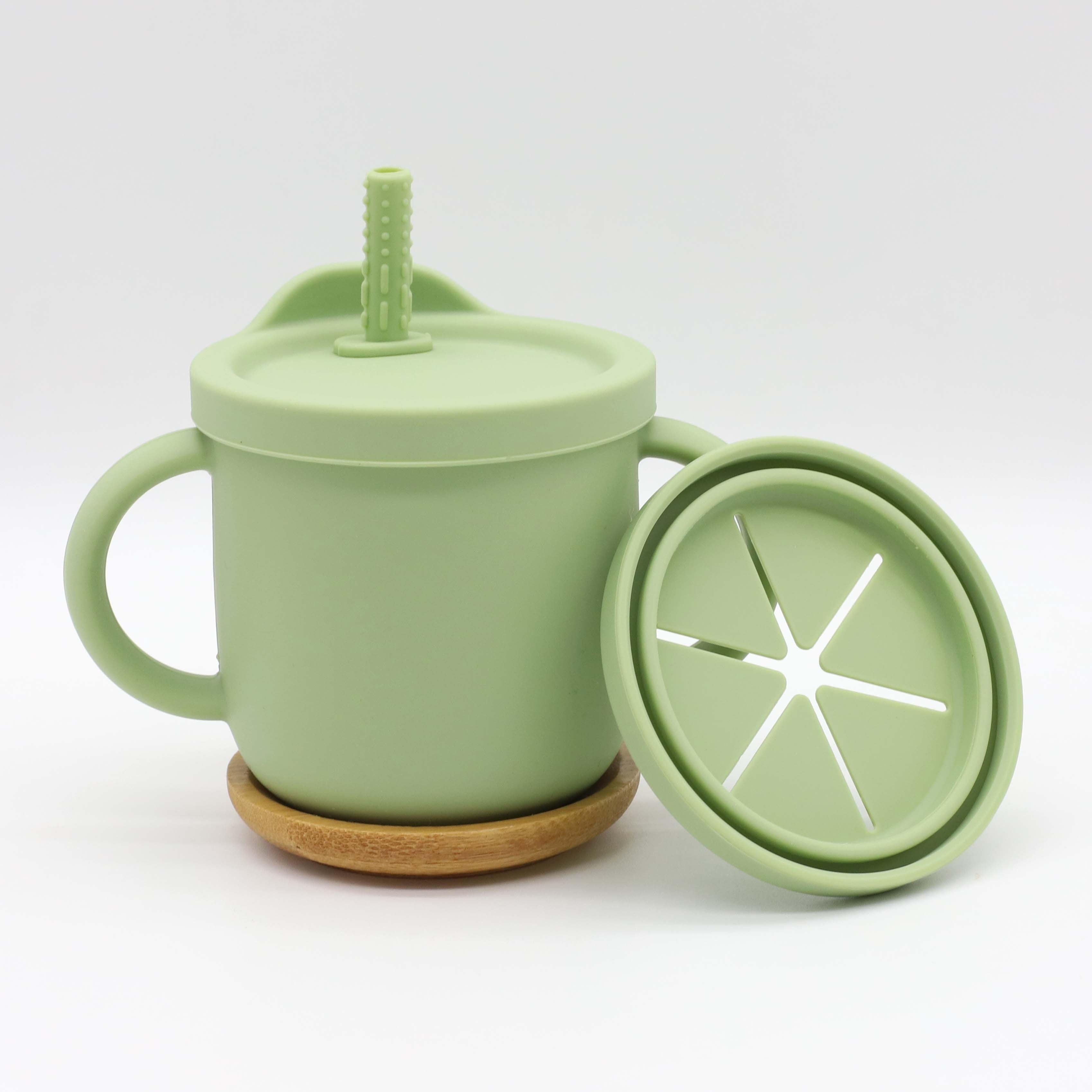 Kichkina o‘rganish kubogi 2-in-1 ichimlik va yegulik uchun quvurcha bolalar uchun