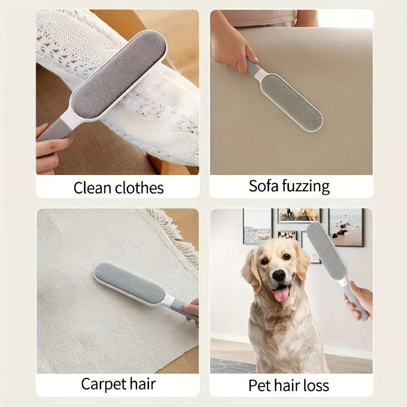 Reusable Dual-Sided Lint Brush for Pet Hair, Clothes, Sofa, Carpet Cleaning