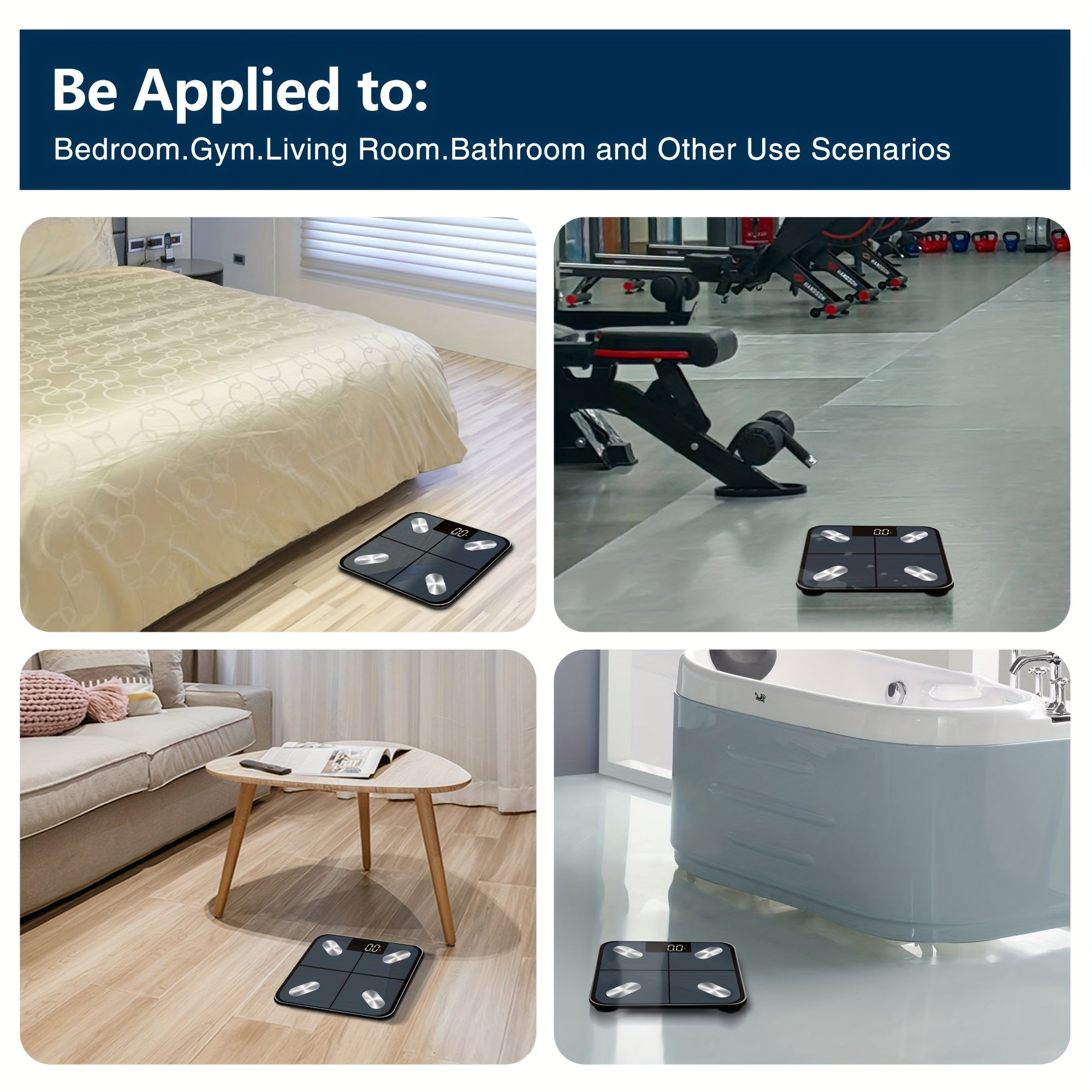 Body Fat Scale with App BMI Water BMR Max 180kg/400lb Battery Not Included