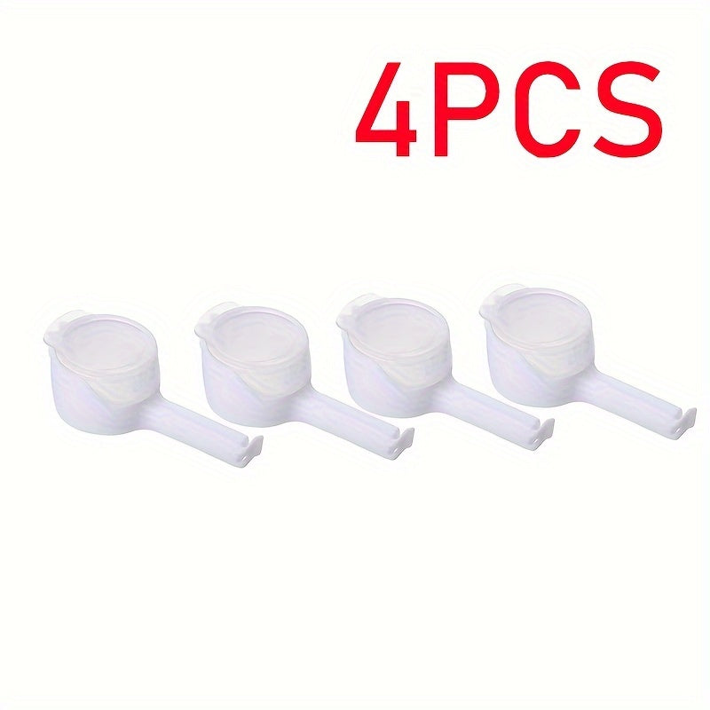 1, 2, 3, 4 yoki 5 ta ko'p maqsadli plastik oziq-ovqat sumkasi muhrlash kliplari, turli ranglarda, don saqlash uchun namlikdan himoyalovchi tarqatish nozzle bilan