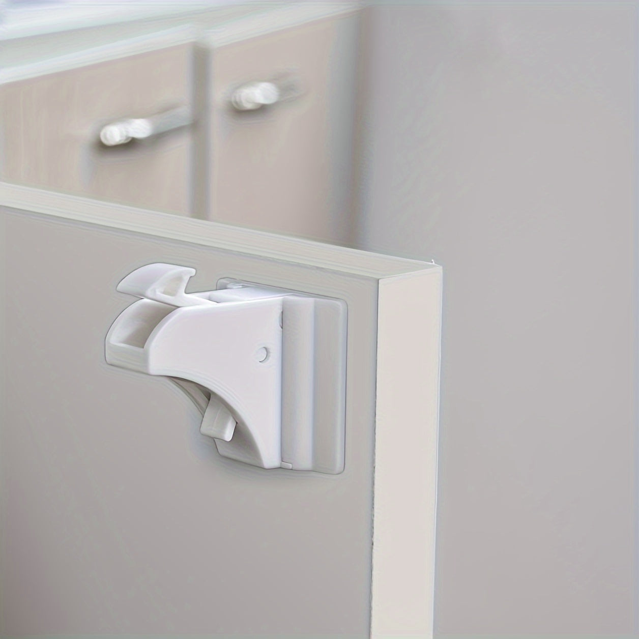 Magnetic Cabinet Locks No Screws or Drilling Invisible Child Safety Locks for Cabinets and Drawers