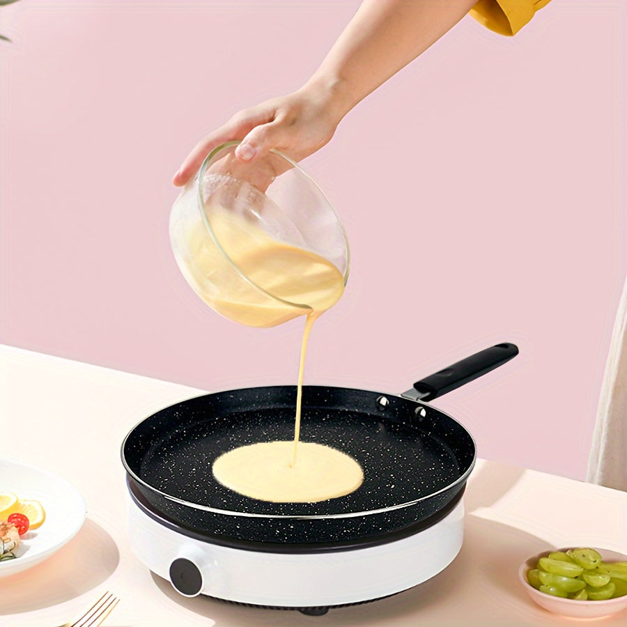 Juego de sartenes de aluminio antiadherente para crepes y pancakes con utensilios para cocinas de inducción y gas