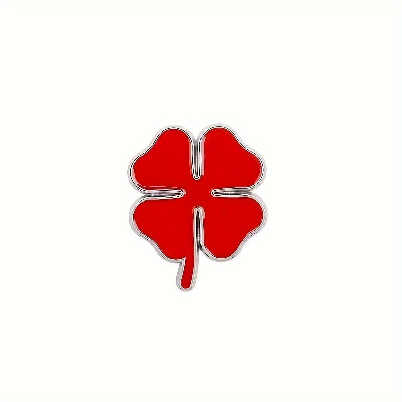 Metal Car Emblem Four-Leaf Clover Durable Exterior Decor for Vehicles
