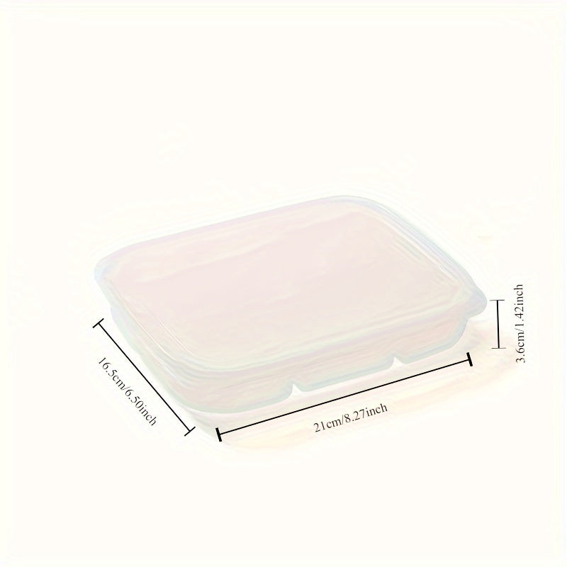 recipiente de almacenamiento de comida de plástico con tapa, 4/6 compartimentos, reutilizable, tapa abatible