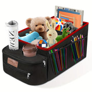 Backseat Car Organizer with Storage Compartments and Cup Holders