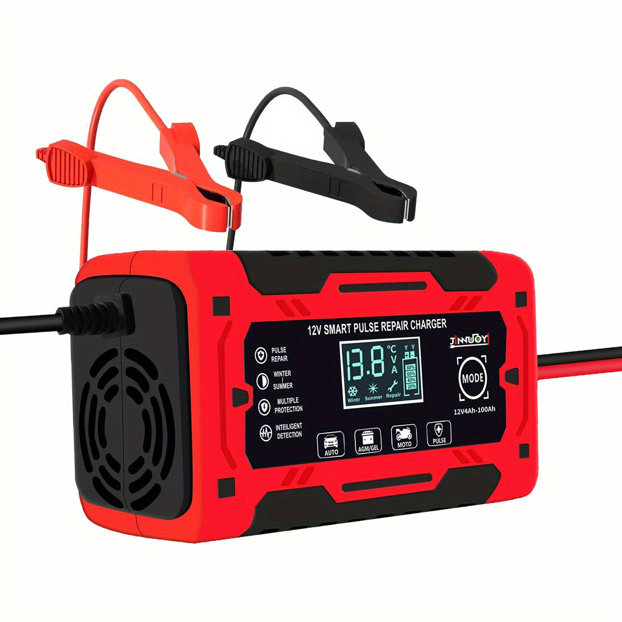 Car Battery Charger 12V 6A Smart Pulse Repair Magnetic Overcharge Protection