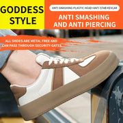 Women's Stab-Resistant Work Shoes Lightweight Breathable Steel-Free Safety Footwear