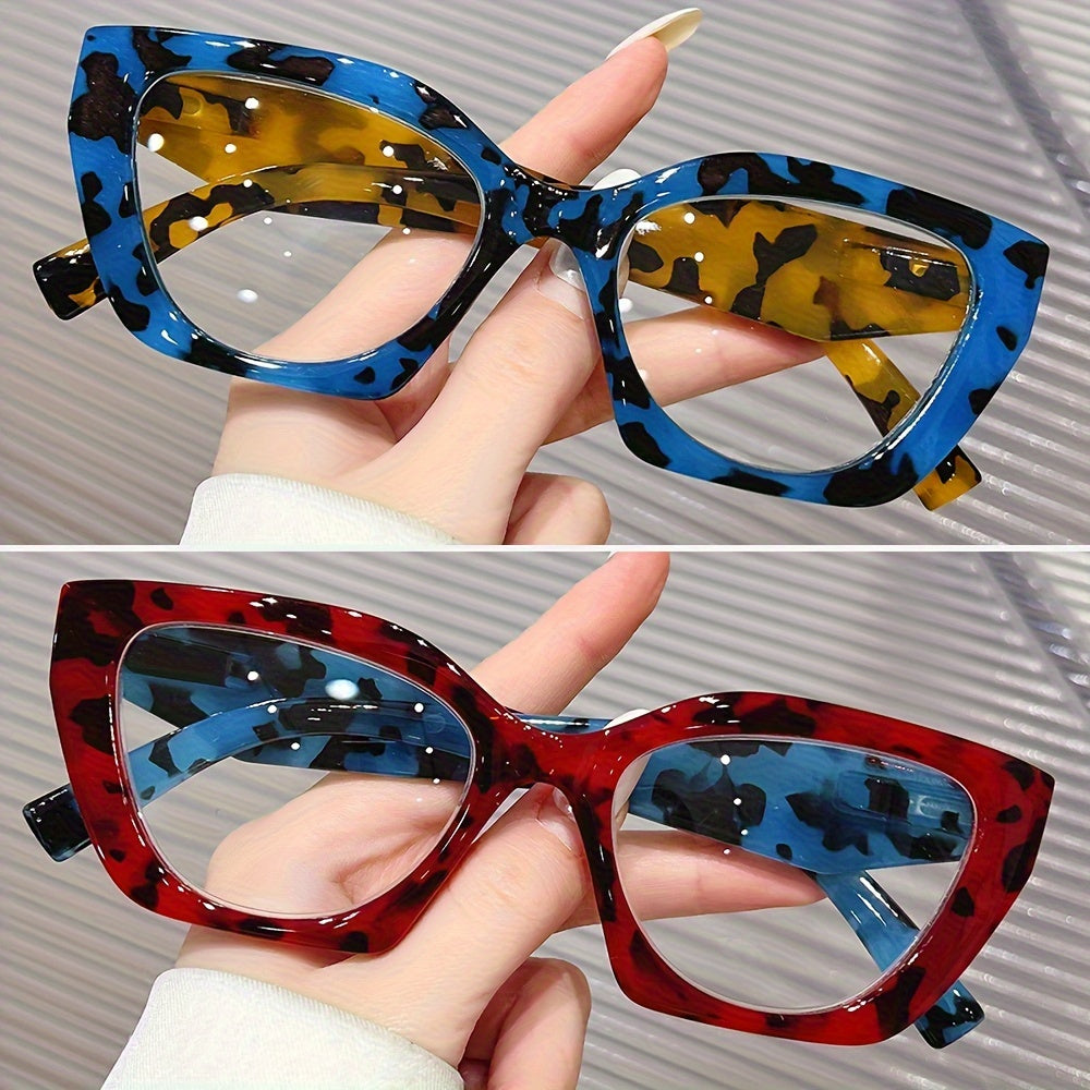 Retro Cat Eye Reading Glasses Set of 2 or 3 Blue Light Blocking Spring Hinge Unisex