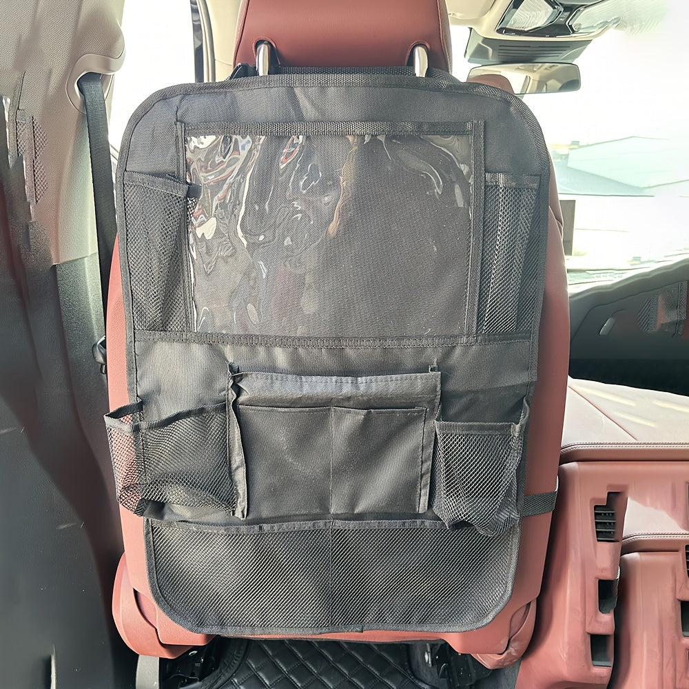 Универсальный органайзер для спинки автомобильного сиденья из полиэстера с множеством карманов для хранения