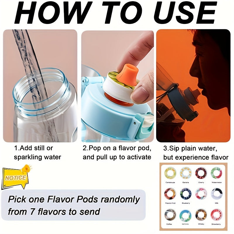 Water Bottle Pods 2 Flavors Zero Sugar Zero Calories Fruit Flavors