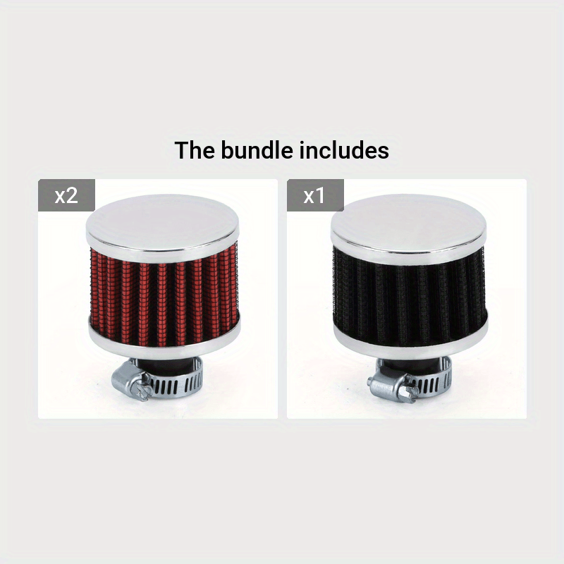 Universal 12mm Car Air Filter Motorcycle Cold Air Intake High Flow
