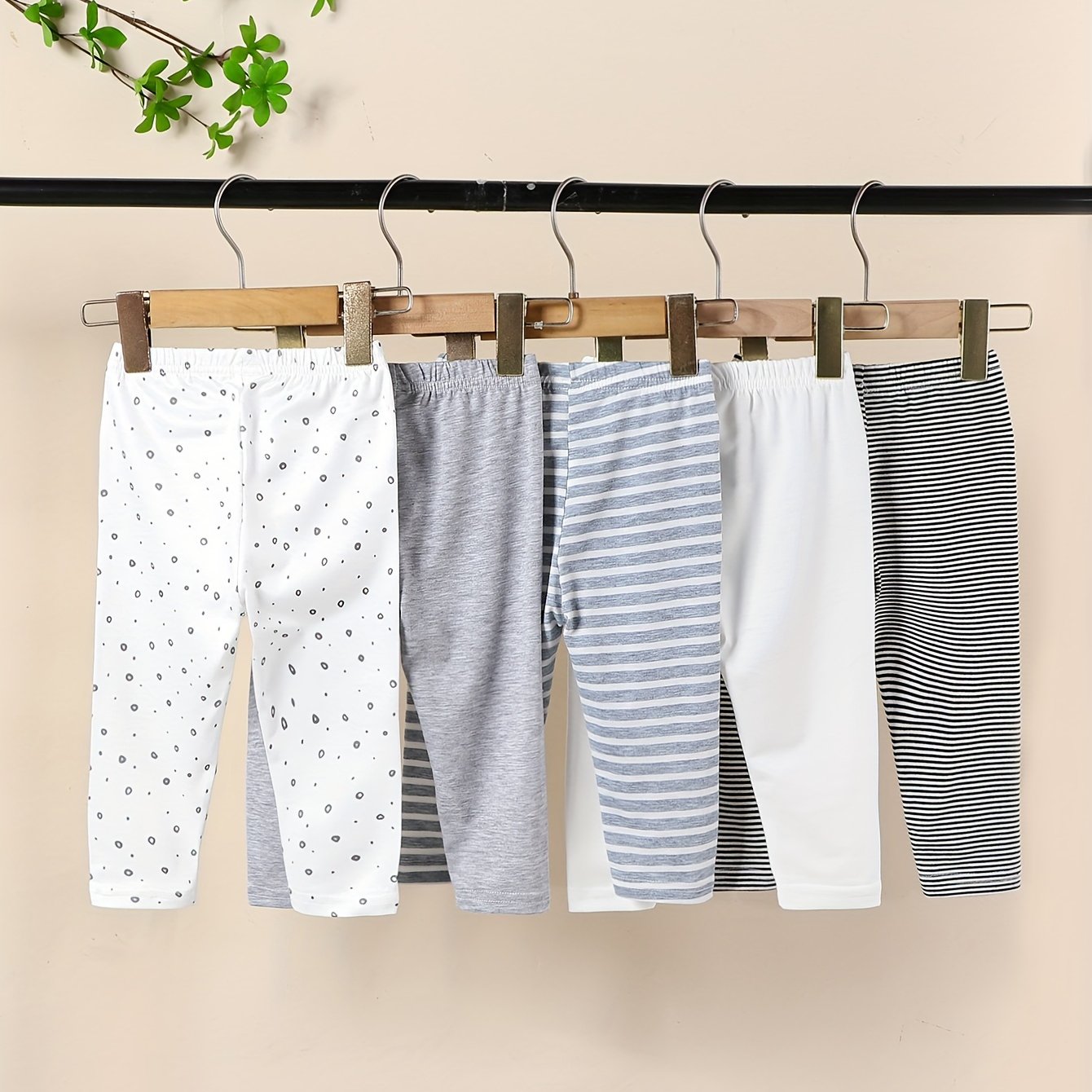 Boys Knit Pants 5-Pack Casual Fit Stretch Polyester with Elastane Spring Fall