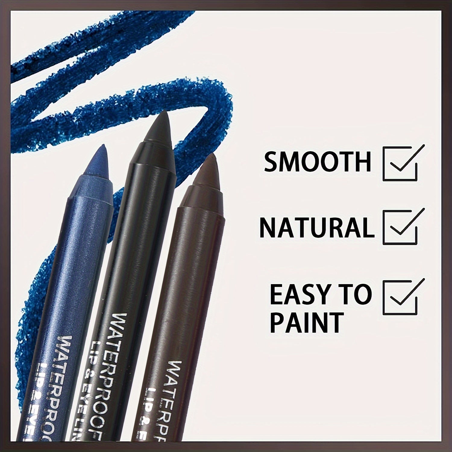 Waterproof Eyeliner Pencil Long-Lasting Bold Eye Makeup in Various Shades
