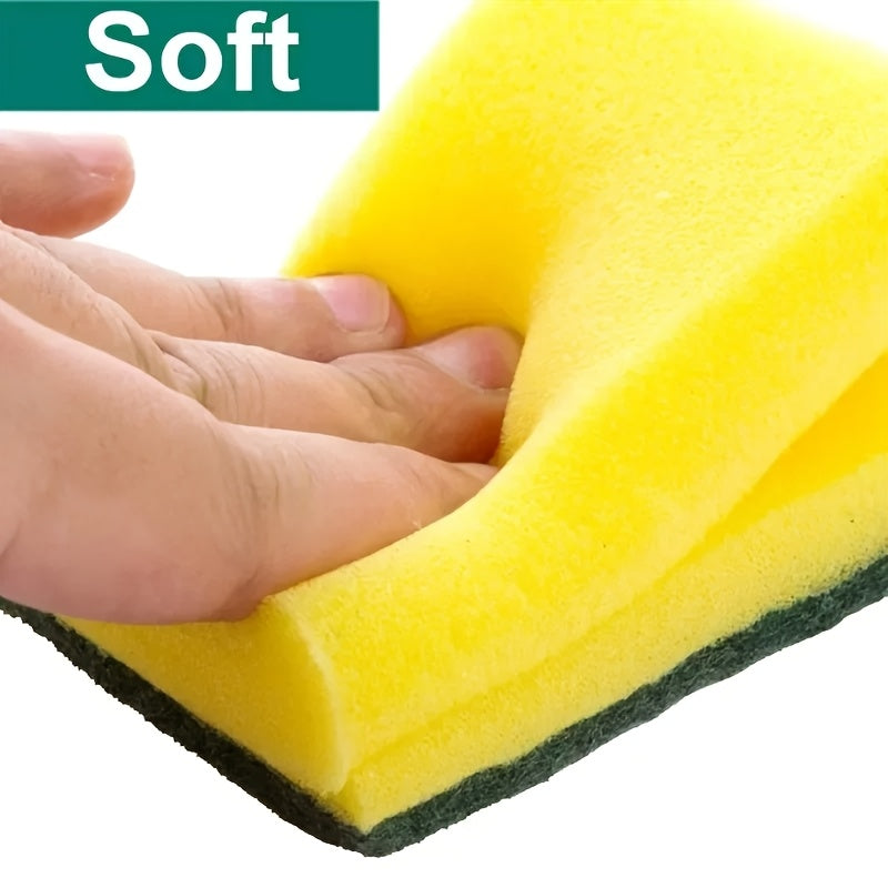 Multipack of 10/12/24 Multi-Purpose Cleaning Sponges with Dual-Sided Scrub Pads