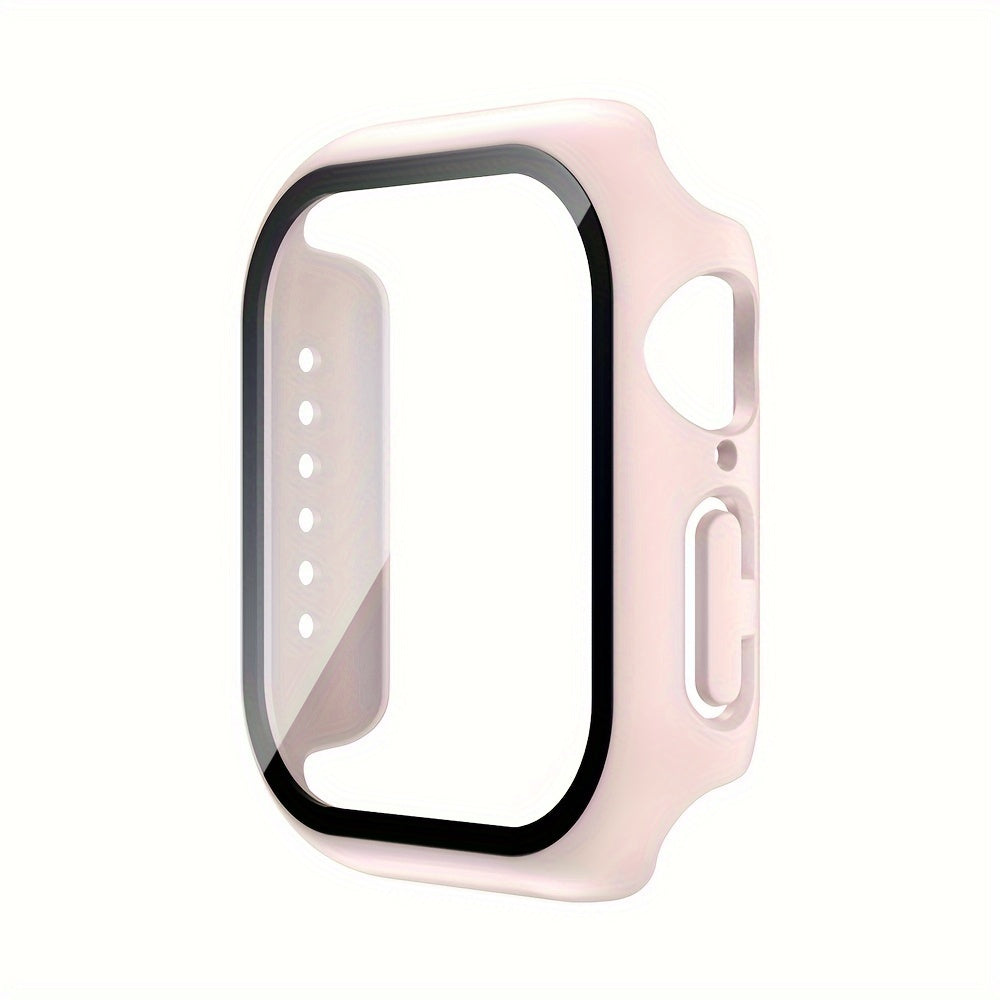 Tempered Glass Screen Protector Case for iWatch Series 4 5 6 7 8 9 10 SE 40mm 44mm 45mm 46mm Hard PC Bumper Scratch Resistant