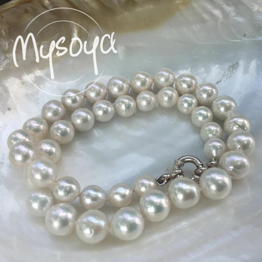 Freshwater Pearl Necklace 9-11mm Elegant Gift Box Suitable for Birthdays Weddings Anniversaries