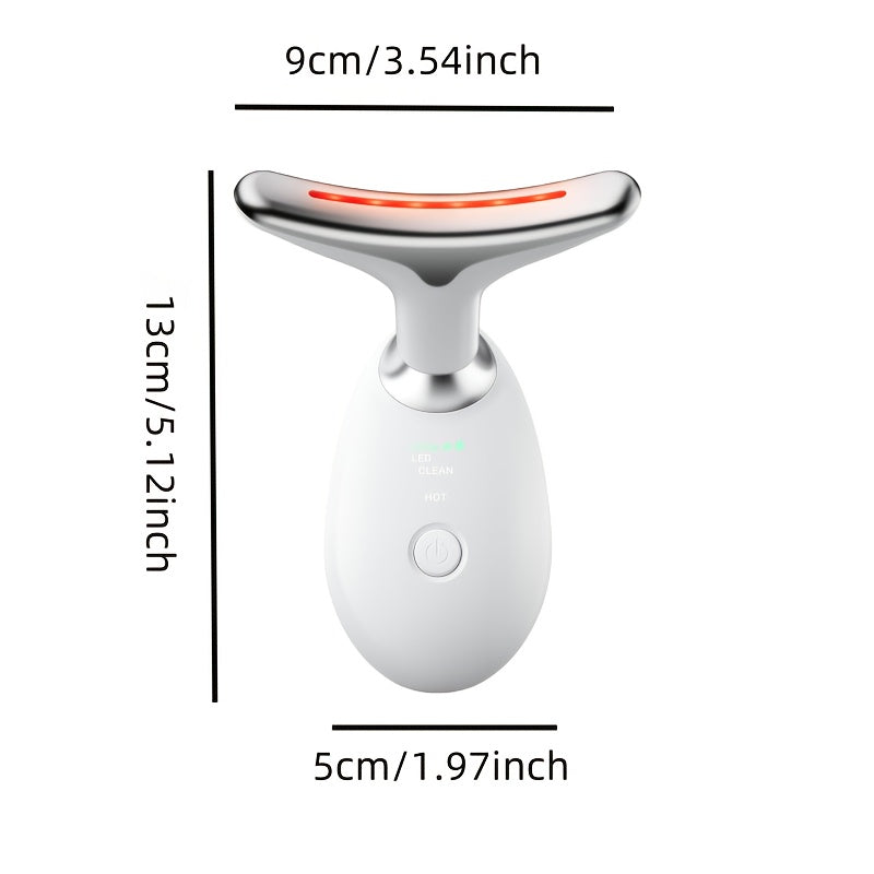 Facial and Neck Massager USB Rechargeable 500mAh Lithium Battery Skin Elasticity Wrinkle Reduction