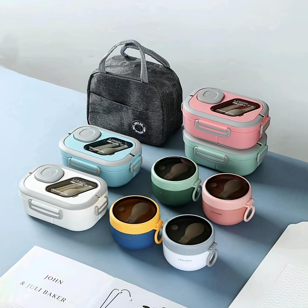 3-Piece Portable Lunch Bag Set with Thermal Bag, Lunch Box, and Oatmeal Cup for Students