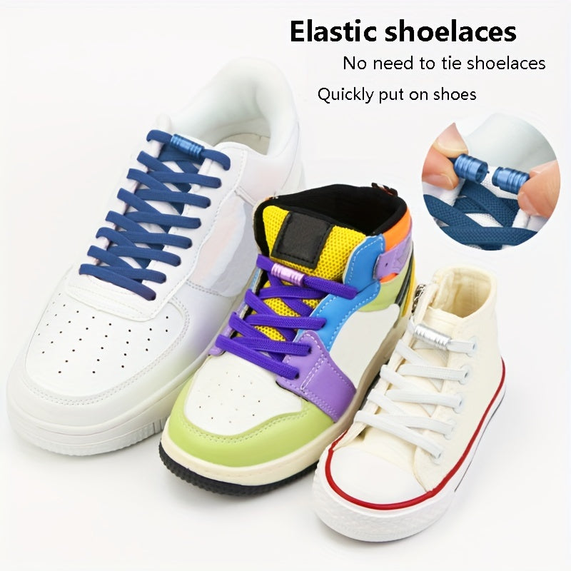 Unisex Elastic Shoelaces With Buckles For Men Women Color Capsule Pack