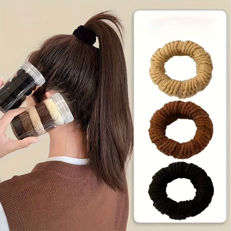 Women's Thick Elastic Hair Ties Set Durable Strong Ponytail Holders