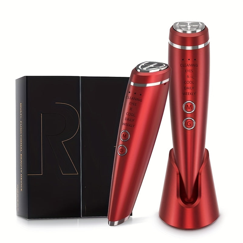 Multifunctional Facial and Neck Massage Device Rechargeable 6-in-1 Beauty Tool for Gifting