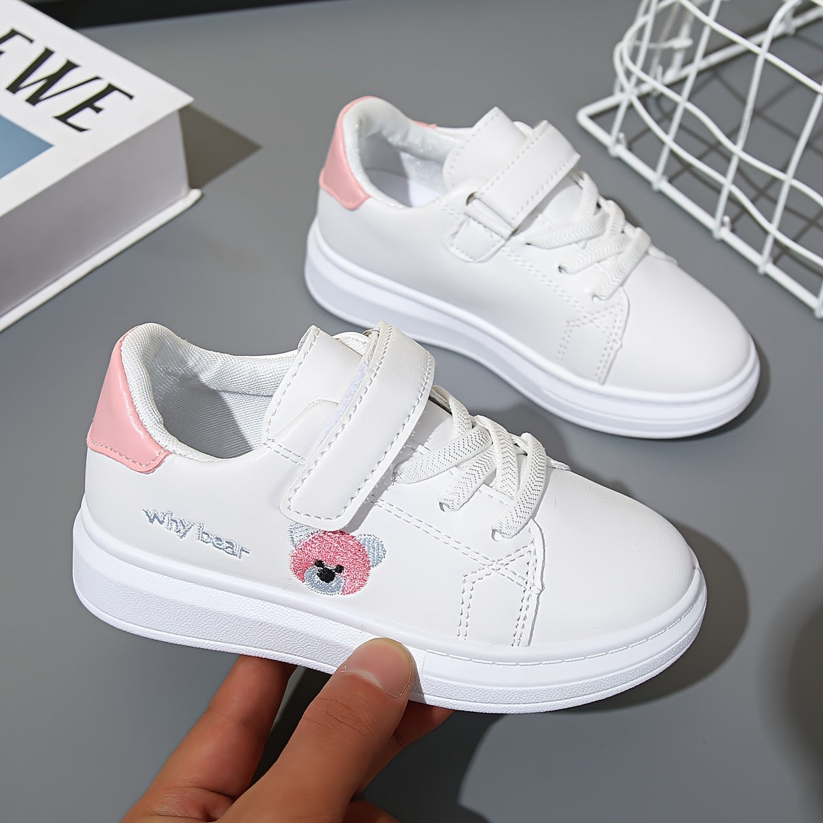 Kids' Cartoon Design Sneakers for Boys and Girls Breathable PVC Sole