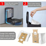 Set of 2 Disposable Dust Bags for Robot Vacuums and Mops Compatible with T8 Max N8 Pro