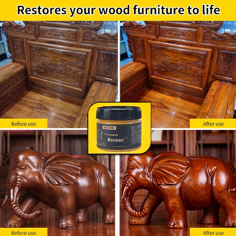 Beeswax Block 80g for Wood Furniture Polishing and Floor Maintenance