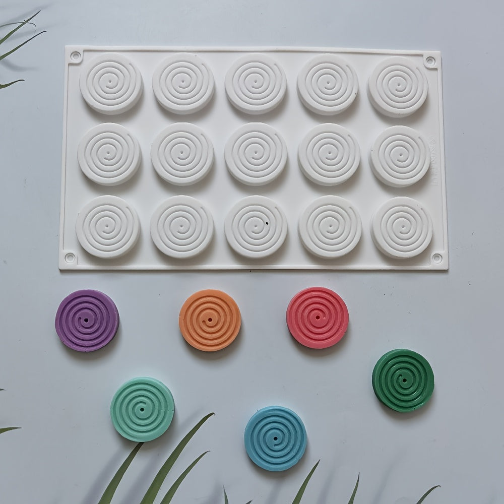 Силиконовая круглая форма для мотыльков от комаров в виде торта с 15 камерами для выпечки шоколадных конфет