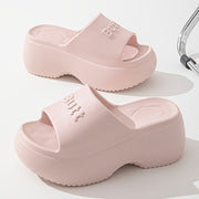 Ayollar uchun qora EVA platforma slaydlar, sirpanmaydigan yozgi sandallar