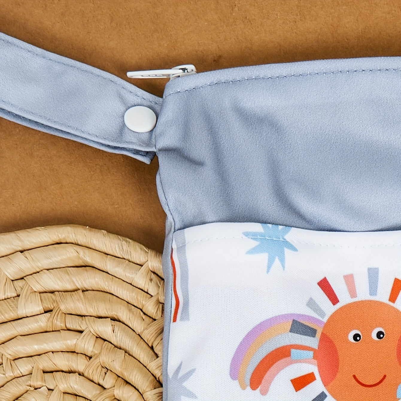 30x40cm Waterproof Reusable Cloth Diaper Wet Bag with Zipper Closure