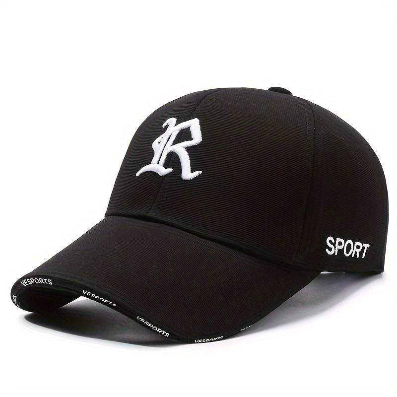 Unisex 3D Embroidered Letter Baseball Cap Polyester Adjustable Breathable UV Protection for Outdoor Sports