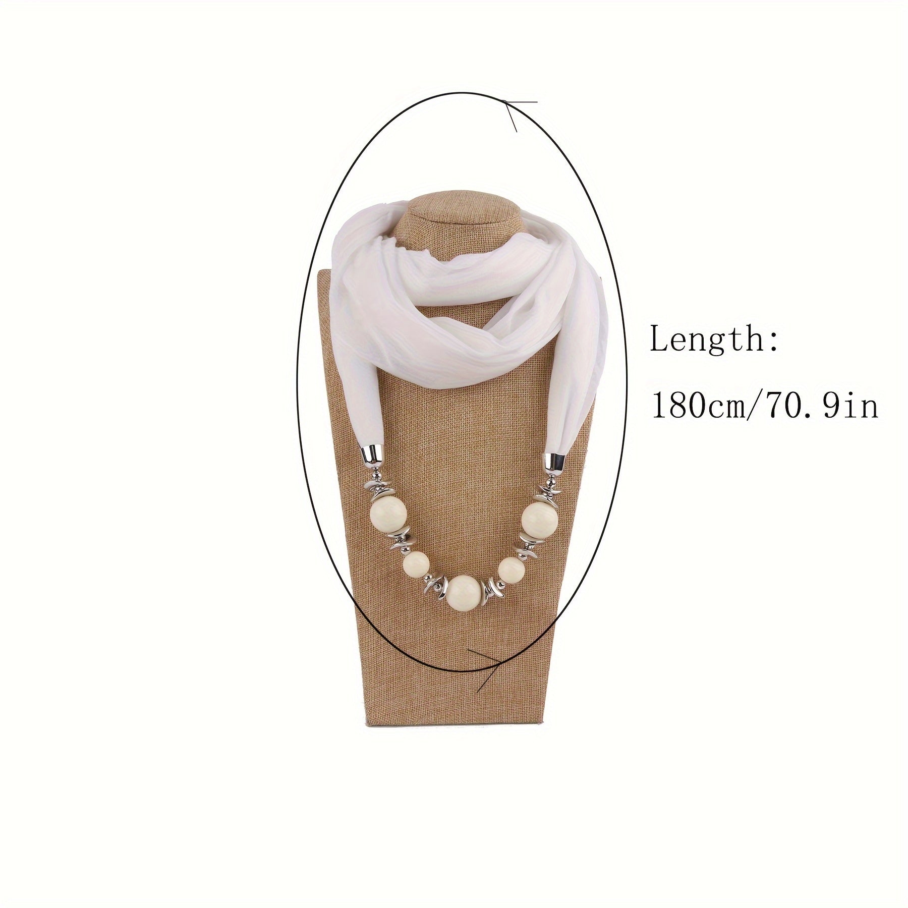 Ayollar uchun 9 ta rangda boho uslubidagi yengil bo'yinbog'li bejirim resinli taqinchoq sharf