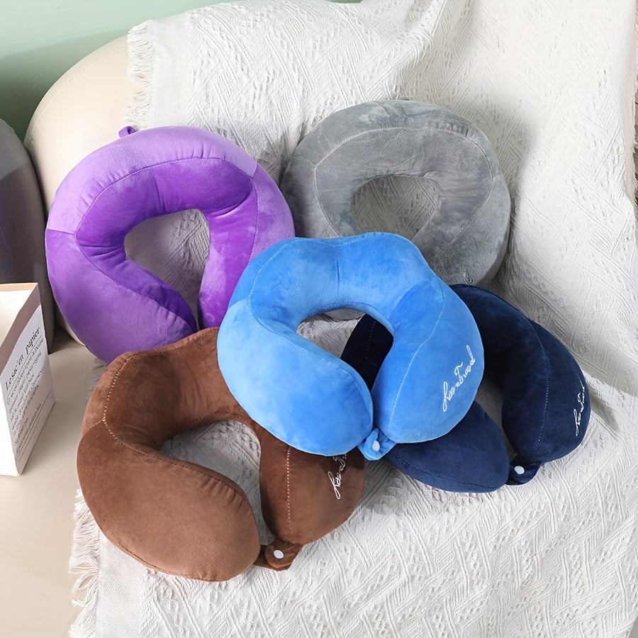 Подушка U-образной формы с поддержкой шеи для путешествий, самолетов и офисного сна - портативная и специализированная подушка для шеи для взрослых