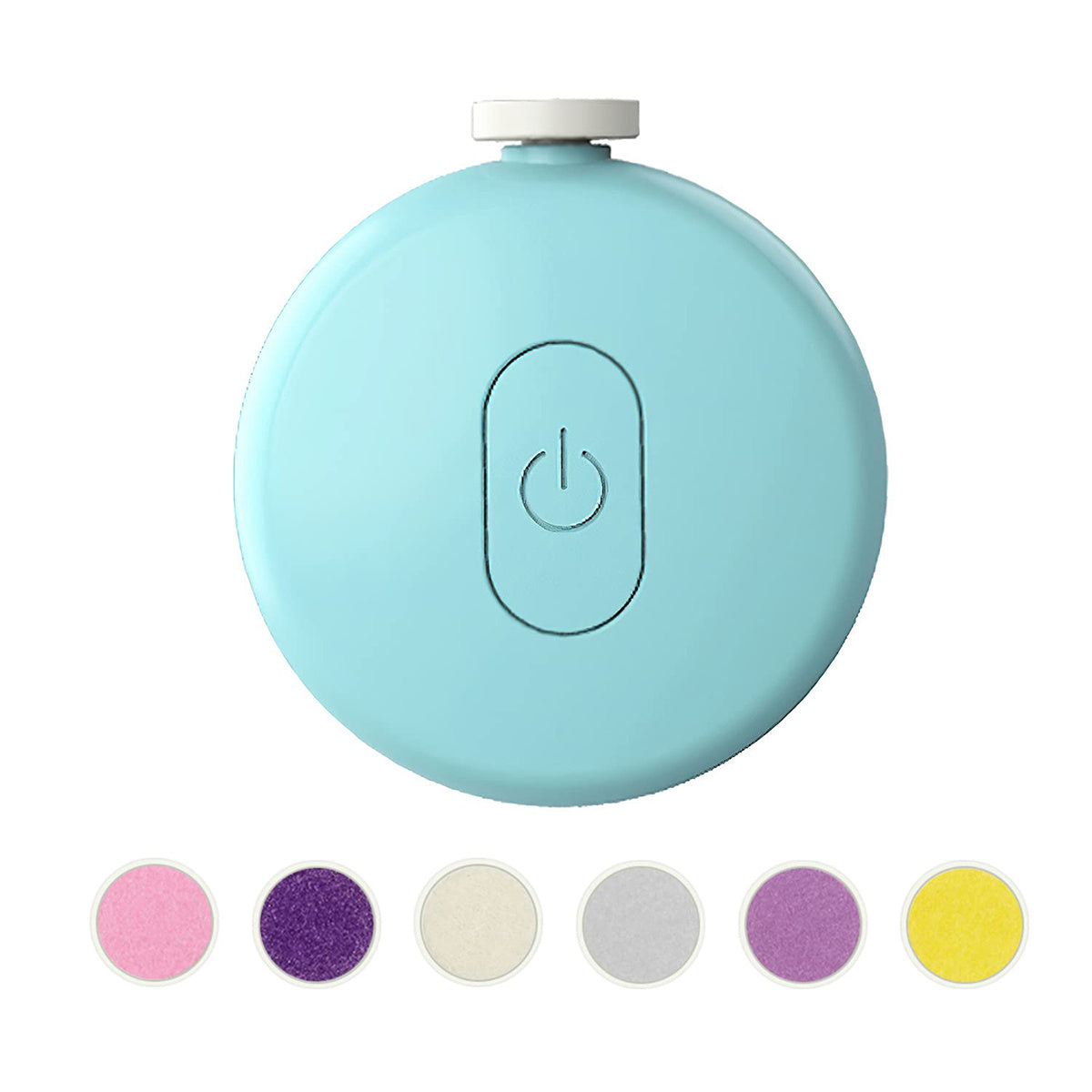 Мягкий электрический триммер для ногтей для детей, включает набор безопасных для новорожденных ножниц с 6 сменными шлифовальными головками. Низкий уровень шума, эргономичный дизайн, набор для красоты для подрезания ногтей у младенцев, детей и взрослых.