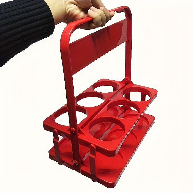 Plastic Beer Caddy for Outdoor Camping and Home Use Portable Foldable Beverage Organizer