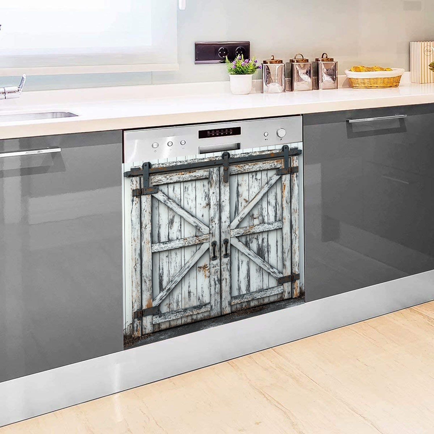 Farmhouse Magnetic Refrigerator and Dishwasher Covers Reusable Easy to Clean