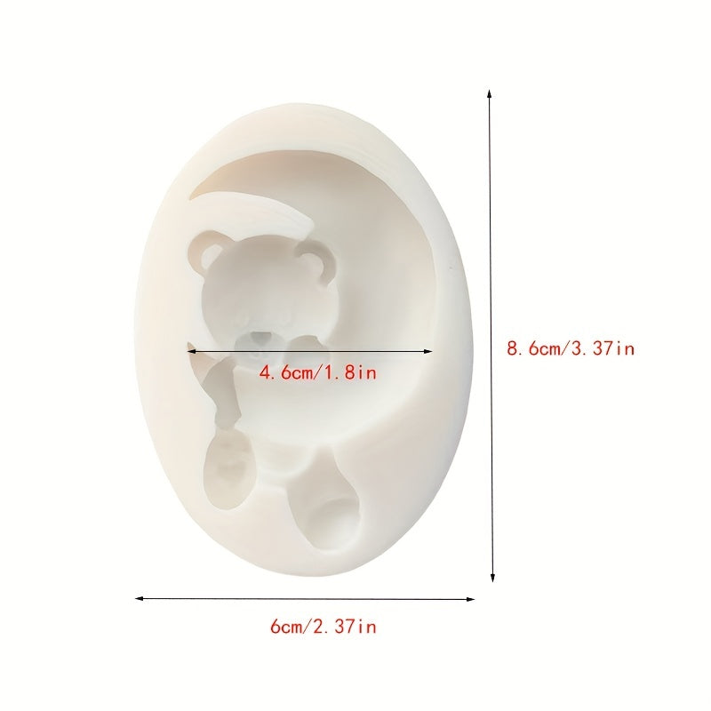 3D Silicone Bear Mold for Candy Chocolate Cake Decorating Baking Kitchen Decor