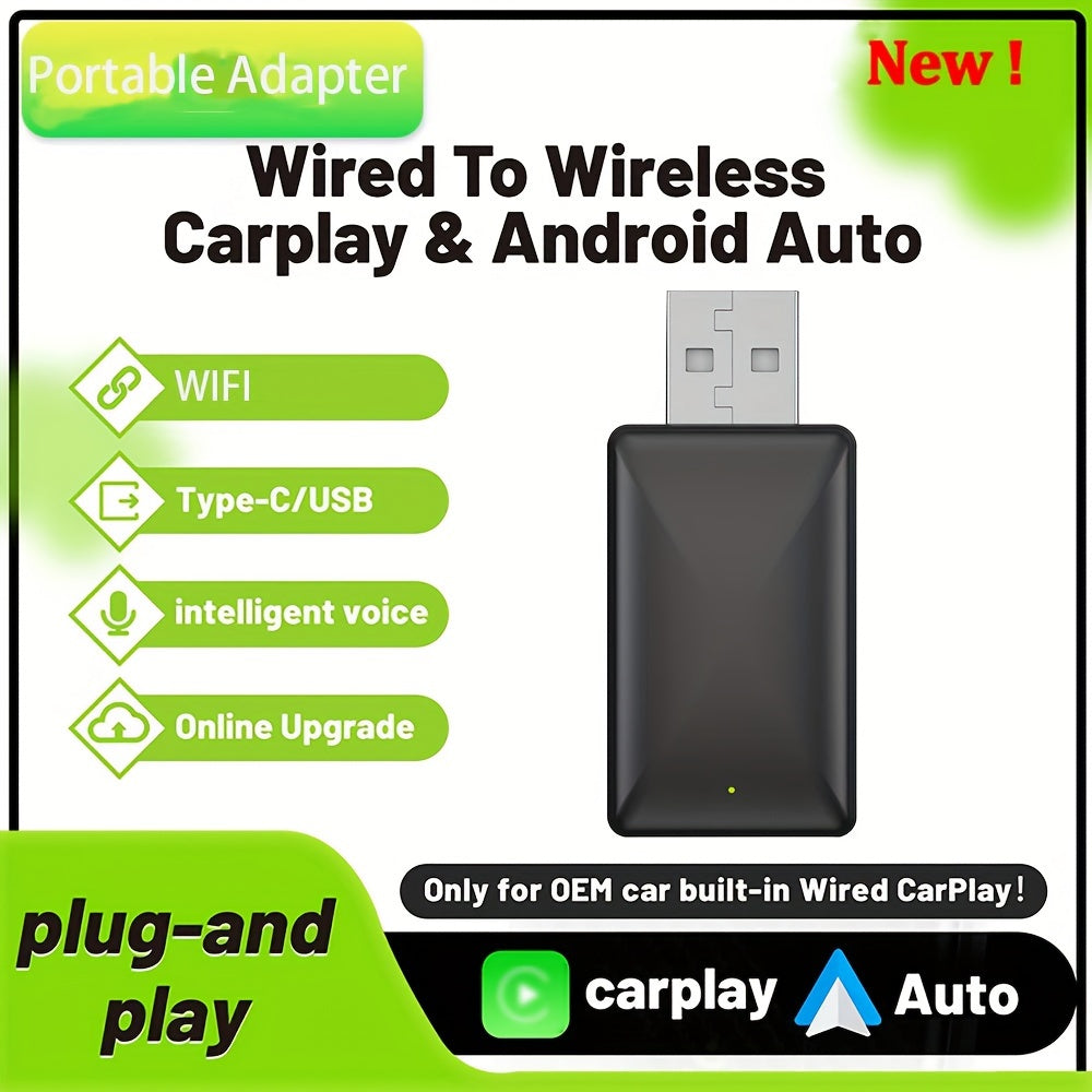 Wireless CarPlay Android Auto Adapter USB Wireless CarPlay Android Auto Adapter