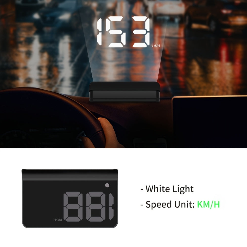 Car Head-Up Display Speedometer with Auto Brightness USB Powered Fits All Models