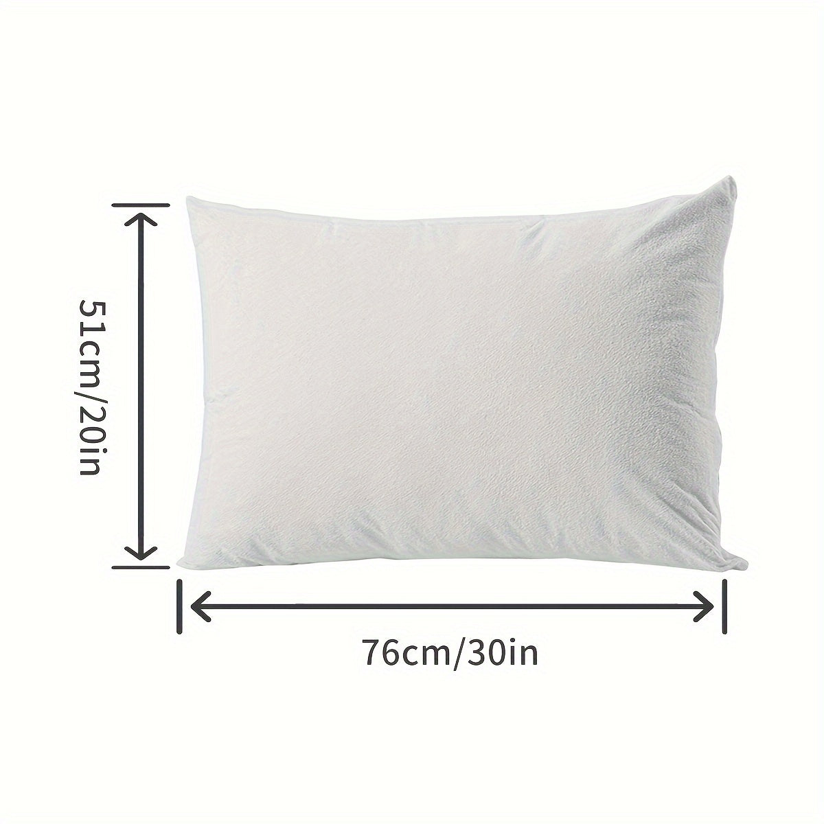 Waterproof Twill Weave Pillowcase with Velvet Touch, Stain-Resistant, 60 Thread Count